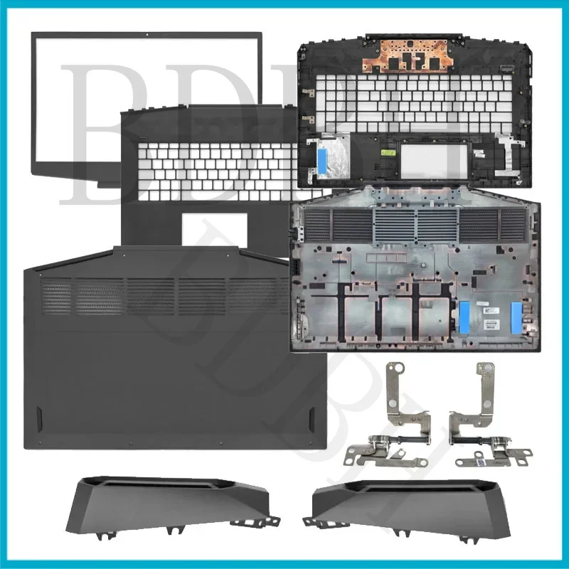cache-arriere-lcd-cadre-avant-repose-poignets-partie-inferieure-pour-ordinateur-portable-hp-pavilion-17-cd-tpn-c142-boitier-inferieur-sortie-d'air-charnieres-boitier-lcd