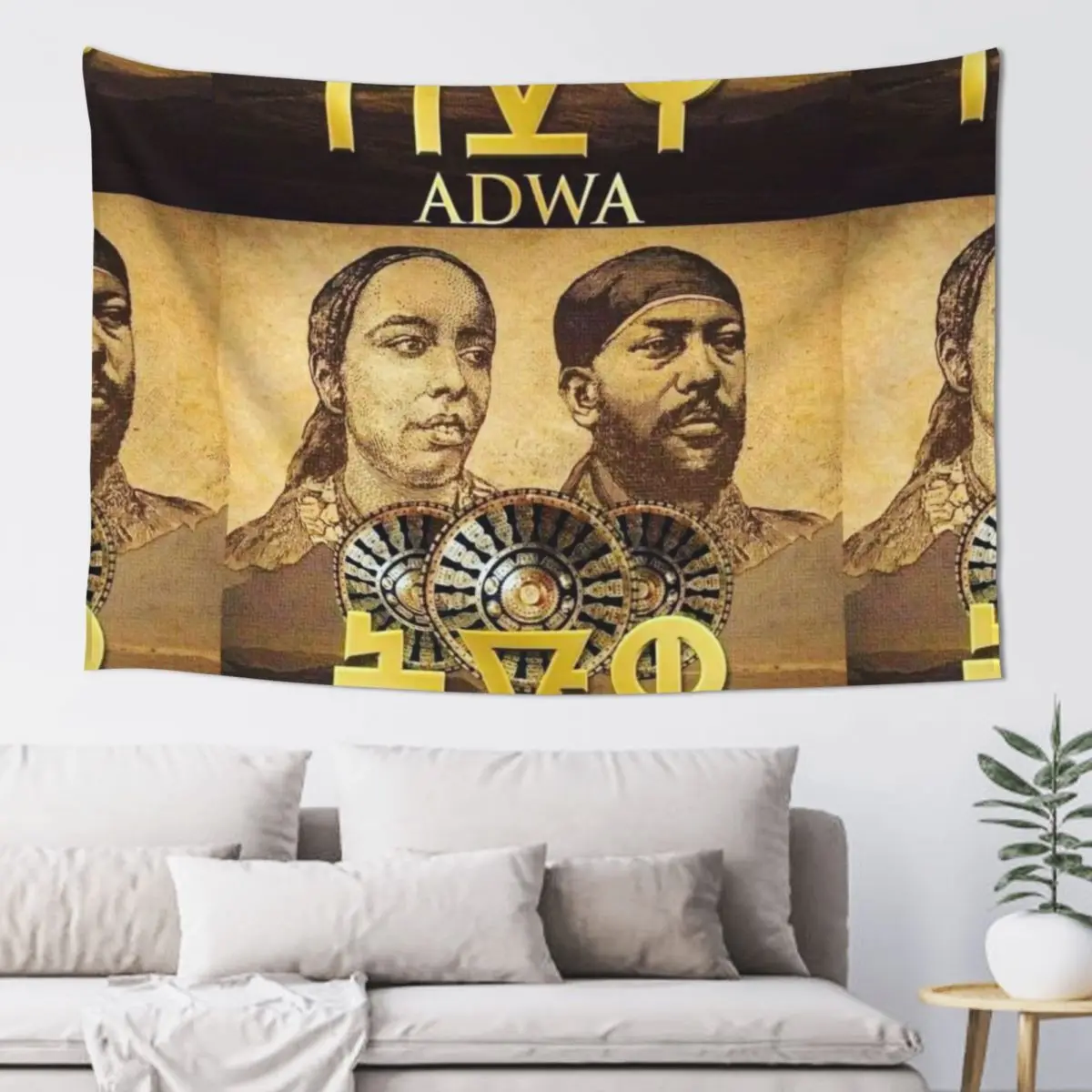 

Adwa victory- King menelik Tapestry Room Decoration Aesthetic Decor For Bedroom Tapestry