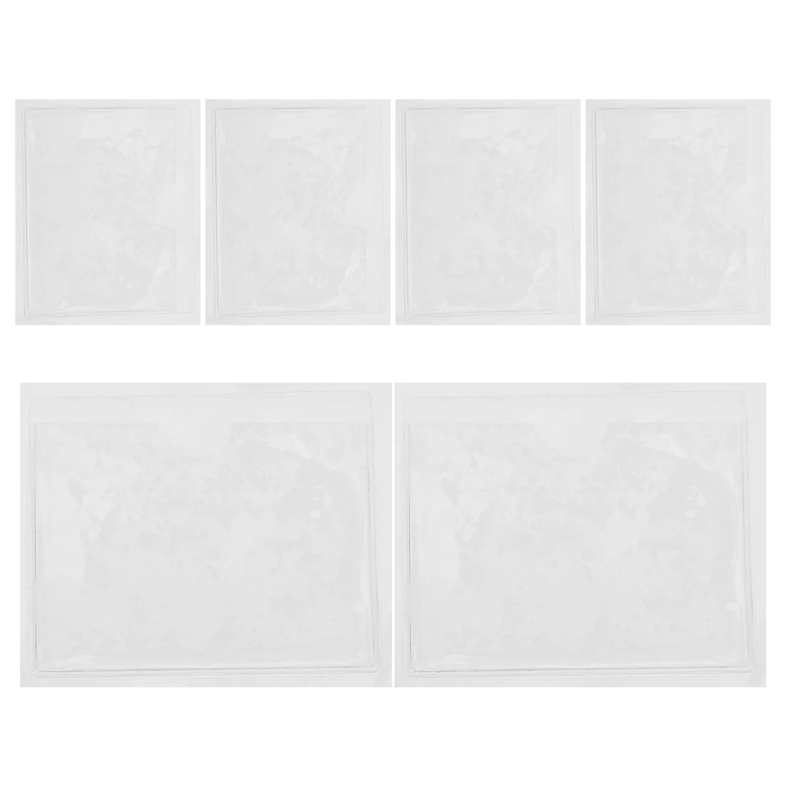 

6Pcs Self Adhesive Card Holder Clear Plastic Pocket Protector 10x8cm Index Card Sleeve Sticky Label Organizer Pocket Protector