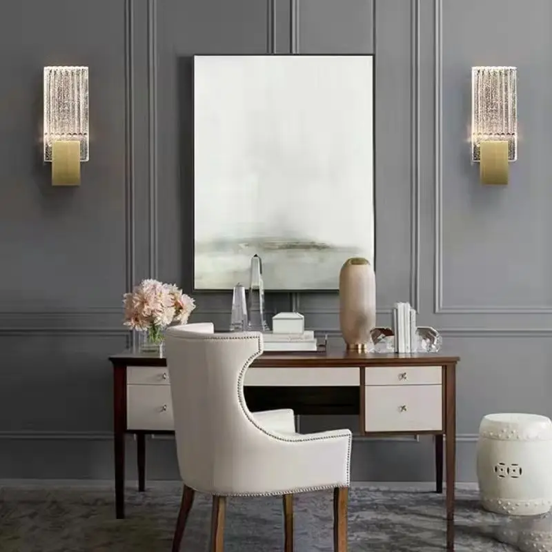 مصباح جداري زجاجي فاخر بإضاءة إبداعية من الشمال، جدار خلفية غرفة المعيشة، الدرج، مصباح بجانب السرير لغرفة النوم، حديث وبيم #3