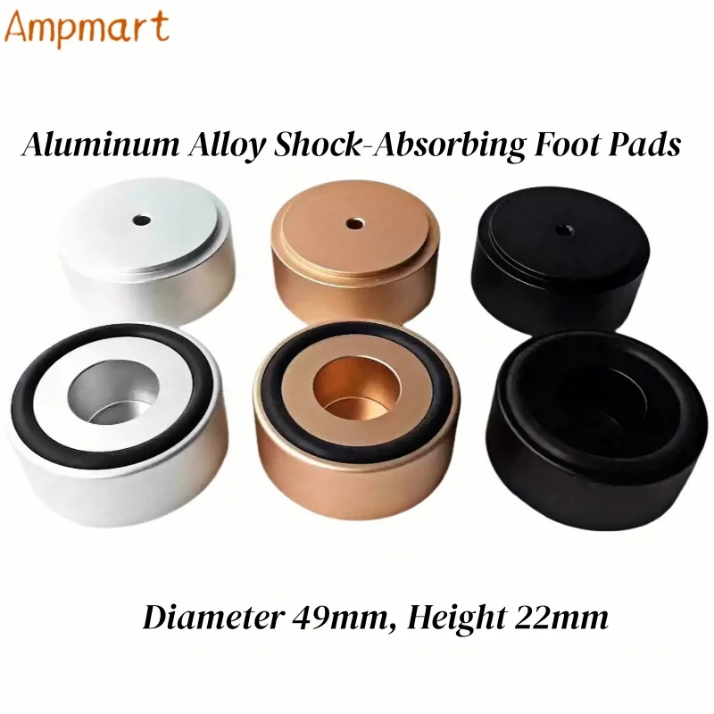 49 x 22 mm große Füße aus Aluminiumlegierung für Verstärker, Röhrenverstärker, CD-Player, Lautsprecher und Vorverstärker – vibrationsdämpfende Füße – Detail 2