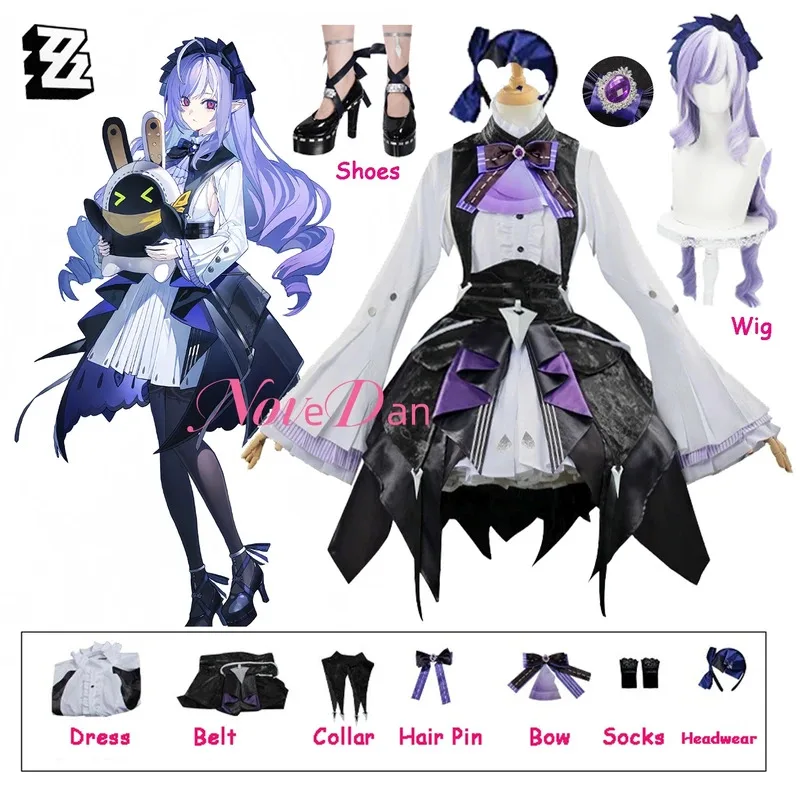 ZZZ Zenless Zone Zero Cosplay Costume Vivian Shoes Wig Halloween Carnival Party Comic Con Role Play Outfit Prop cm;5