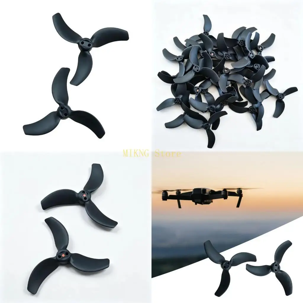 Aircraft Fan Set, 3 Wing ABS Renewal Parts for Avata 2 Daily Flight Care, Backup Storage, Correct Rack Pairing, and Service