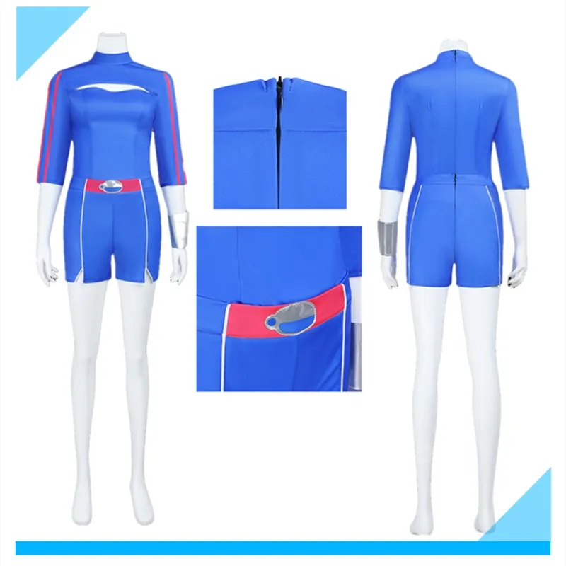 

Футболка для косплея Addison, костюм зомби 1200, Fantasia, женский синий топ, браслет, шорты, наряды с поясом, карнавальный костюм на Хэллоуин