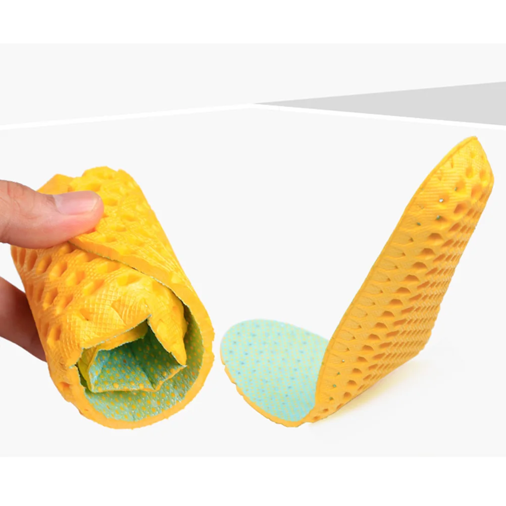 

1 Pair Absorption Sports Insoles Anti-pressure Mesh Shoe Cushions for Running Jumping Hiking Size L (Green)