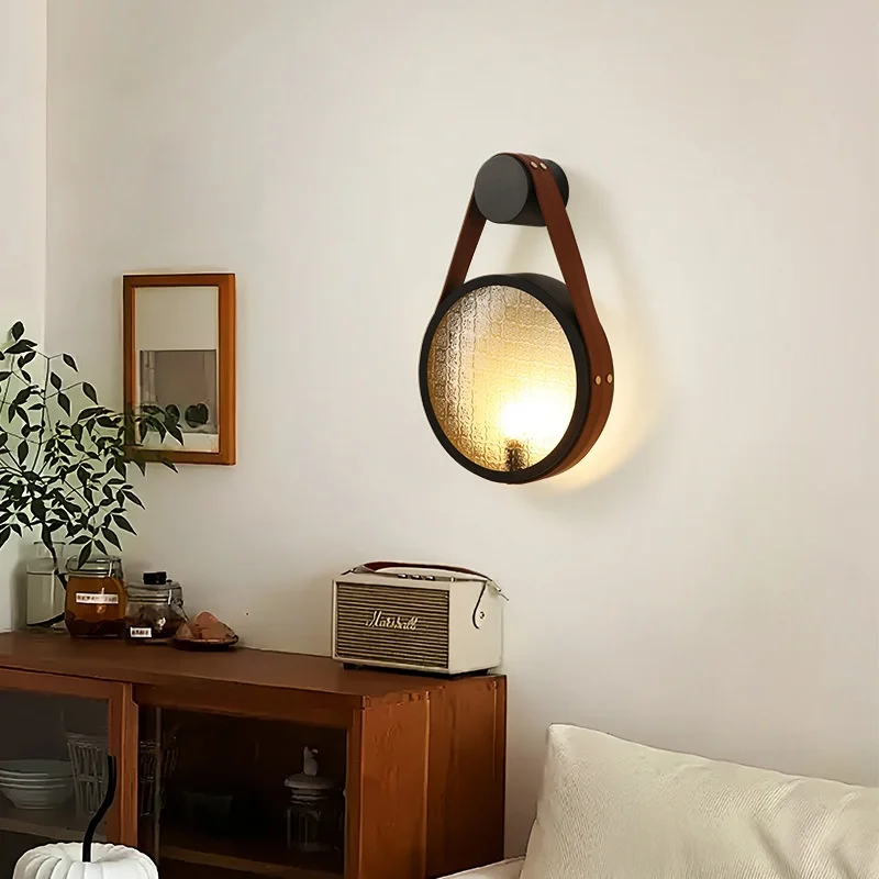 

Advanced decorative wall lamp retro glass atmosphere wall lamp for indoor dining room living room aisle bedside lighting fixture