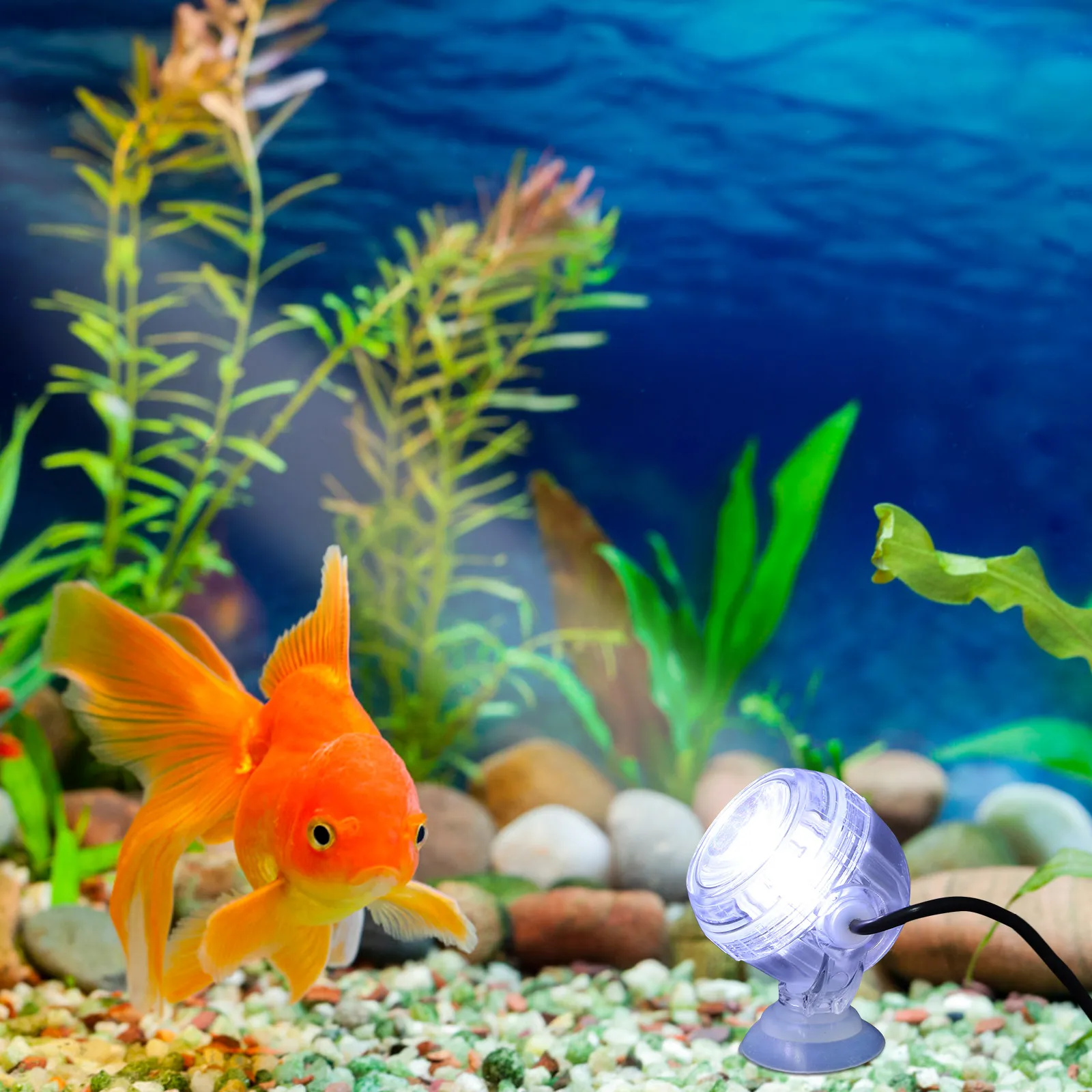 

7 Colors Changing Led Fish Tank Light Submersible Aquarium Night Light For Fish Bowl Pond Fountain Decor