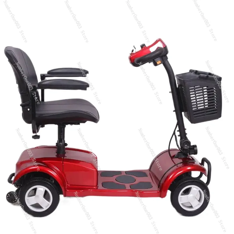 Electric Mobility Scooter for Outdoor, E-bike and Bicycle, Red Color, 24 V, 12 Ah