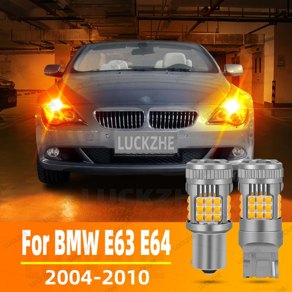 

Front Rear Turn Signal LED Light Blinker Bulb For BMW E63 E64 645Ci 650i M6 2004-2010 2009 2008 2007 2006 2005 Amber Yellow 2PCS
