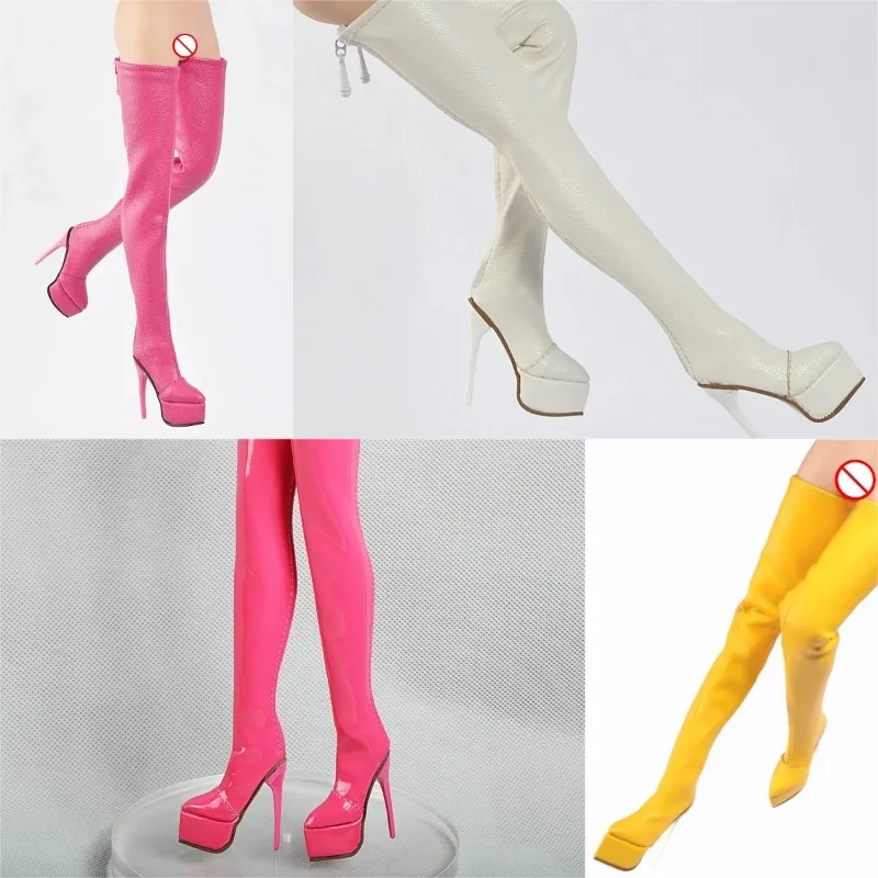 

1/6 Scale Fashion Hollow Shoes Super High Heels Multiple Colors Female Doll Model for 12inch Action Figures TBLeague Phicen Body