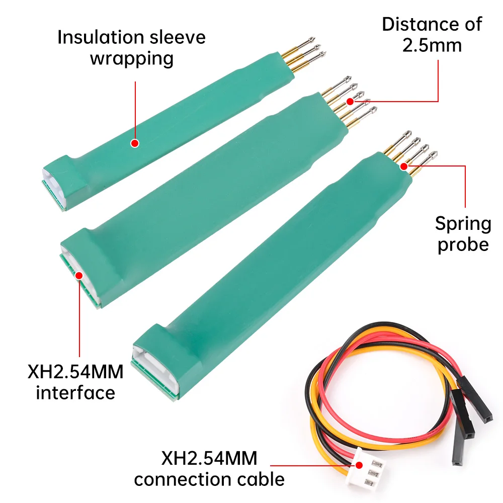 Image of 2,54mm Rastermaß Federstift-Testsonde Mikrochip-Programmier-Nadelkabel für STC STM32 STM8 IC-Brennen, Lesen und Testen