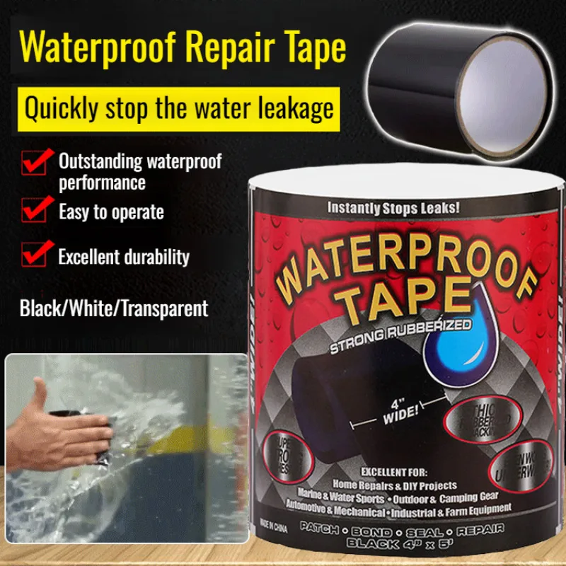Waterproofing tape highadhesive leak repair adhesive waterproof cloth antistrength plugging tape