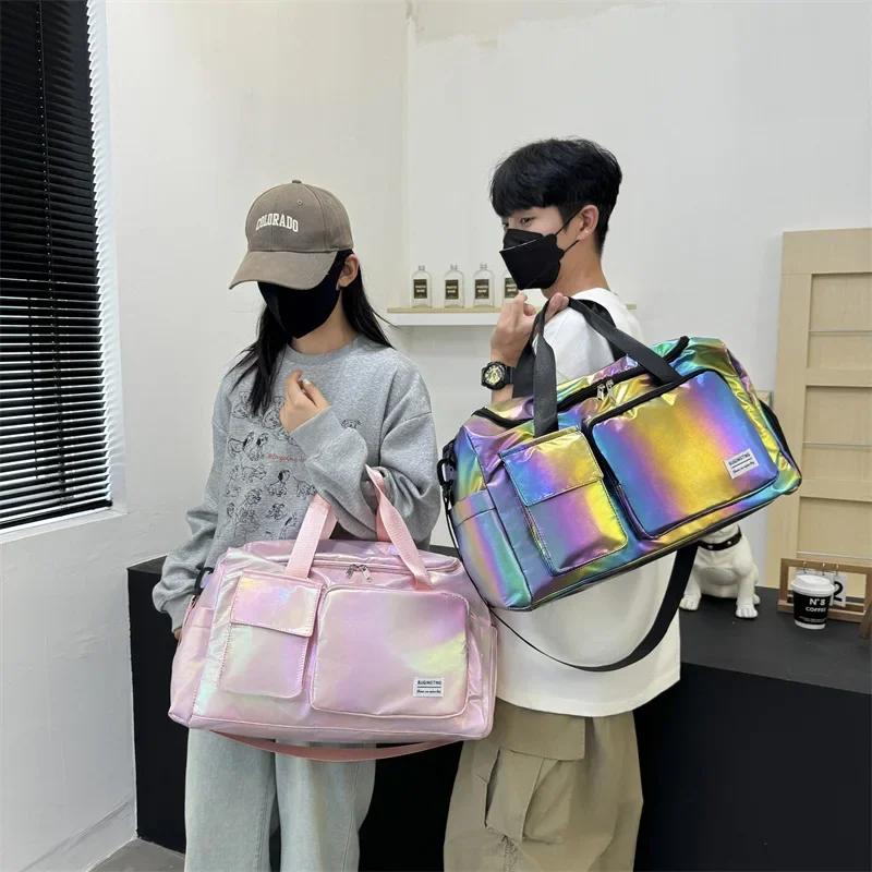 

Fashion Dazzling Short-distance Travel Bag Simple Dry and Wet Large Capacity Portable Sports Bag Separation Yoga Fitness Bag