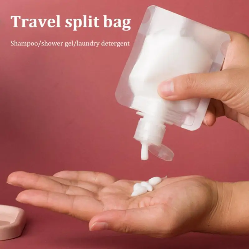 Travel Clamshell Lotion Shampoo Packaging Bag Sub Bags Travel Refillable, Empty Plastic Cosmetic Container 30ml 50ml 100ml