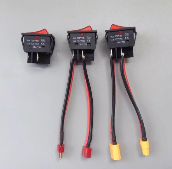 XT60 line Nest boat, net boat, brushed motor, battery total switch current 30A, voltage 12V 24V, four legs and two gears