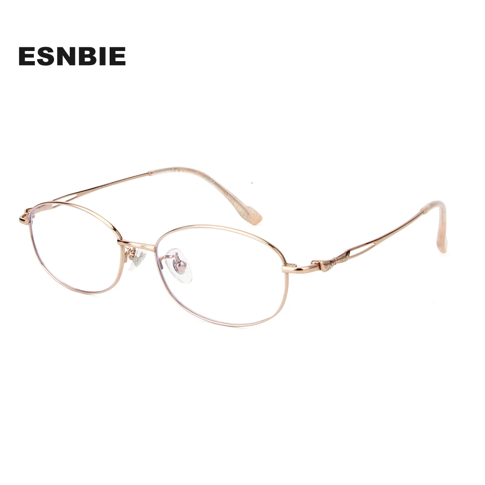 

New Ultra Light Pure Titanium Glasses For Women Luxury Oval Optical Prescription Eyeglasses Frames Circle Eyewear Spectacles