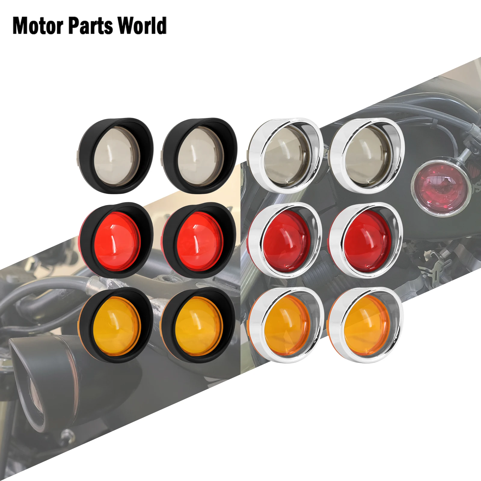 Motorcycle Visor Turn Signal Light Bezels Lens Cover Trim Rings For Harley Sportster XL 883 Dyna Softail FLHX  Touring FLHR FLHT