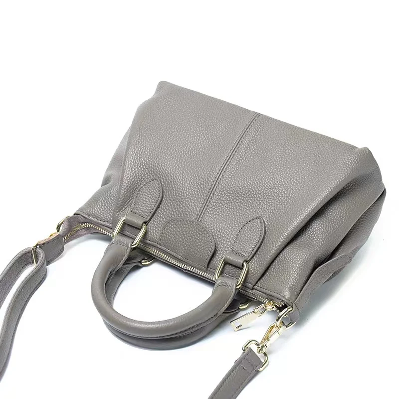 New Casual Genuine Leather Women\'s Bag Soft First Layer Cowhide Simple And Versatile Lady Single Shoulder Bag Crossbody Handbag