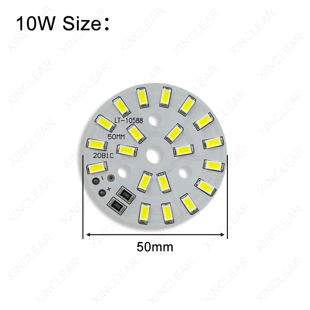 10pcs High Bright 5W 10W LED Light Board Warm White 5V No Need Drive Dia 50mm SMD 2835 5730 Chips For DIY Downlight Spotlight