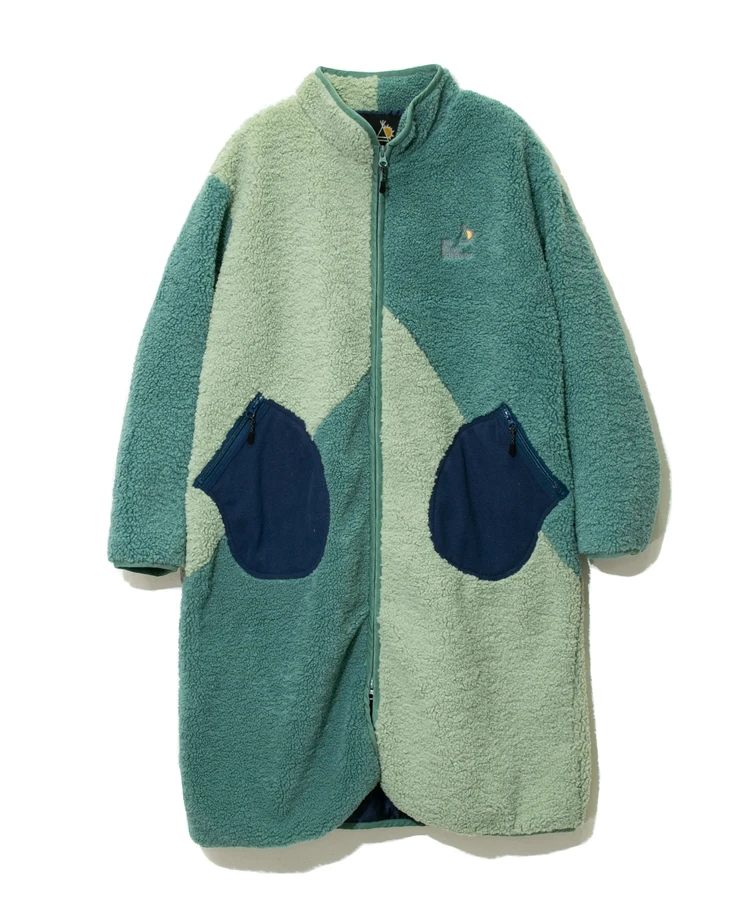 

Winter 2025 New Sle Patchwork Color Blo Personali Retro Fce Warm Cotton Jaet Cotton Coat Long Sve round Ne Zi...