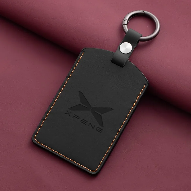 

Leather Card Key Case Cover for XPeng G6 2026 Max Tech Edition, X9, P7, MONA M03, P7+, G9, G3 – Soft PU Key Fob Protector