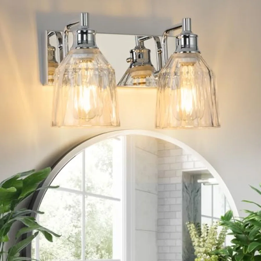 

2-световые светильники для ванной комнаты, современные хромированные светильники для туалетного столика для ванной комнаты, светильники над зеркалом с утолщенным стеклом Sha