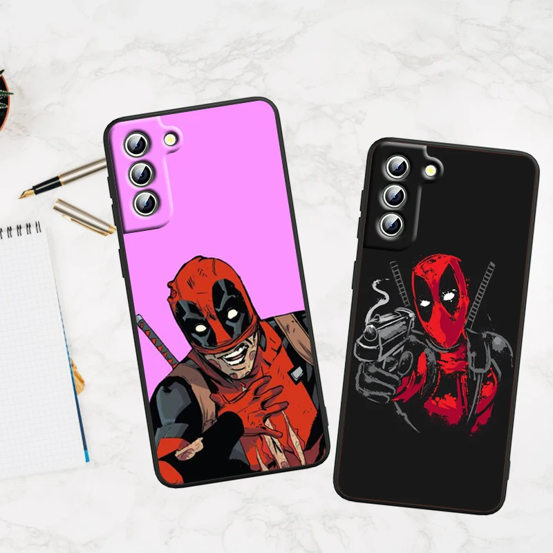 เคสโทรศัพท์ Marvel Avengers Deadpool สำหรับ Samsung S23 S22 S21 S20 FE S10 S8 S9เคสนิ่มสีดำอัลตร้าพลัสไลท์