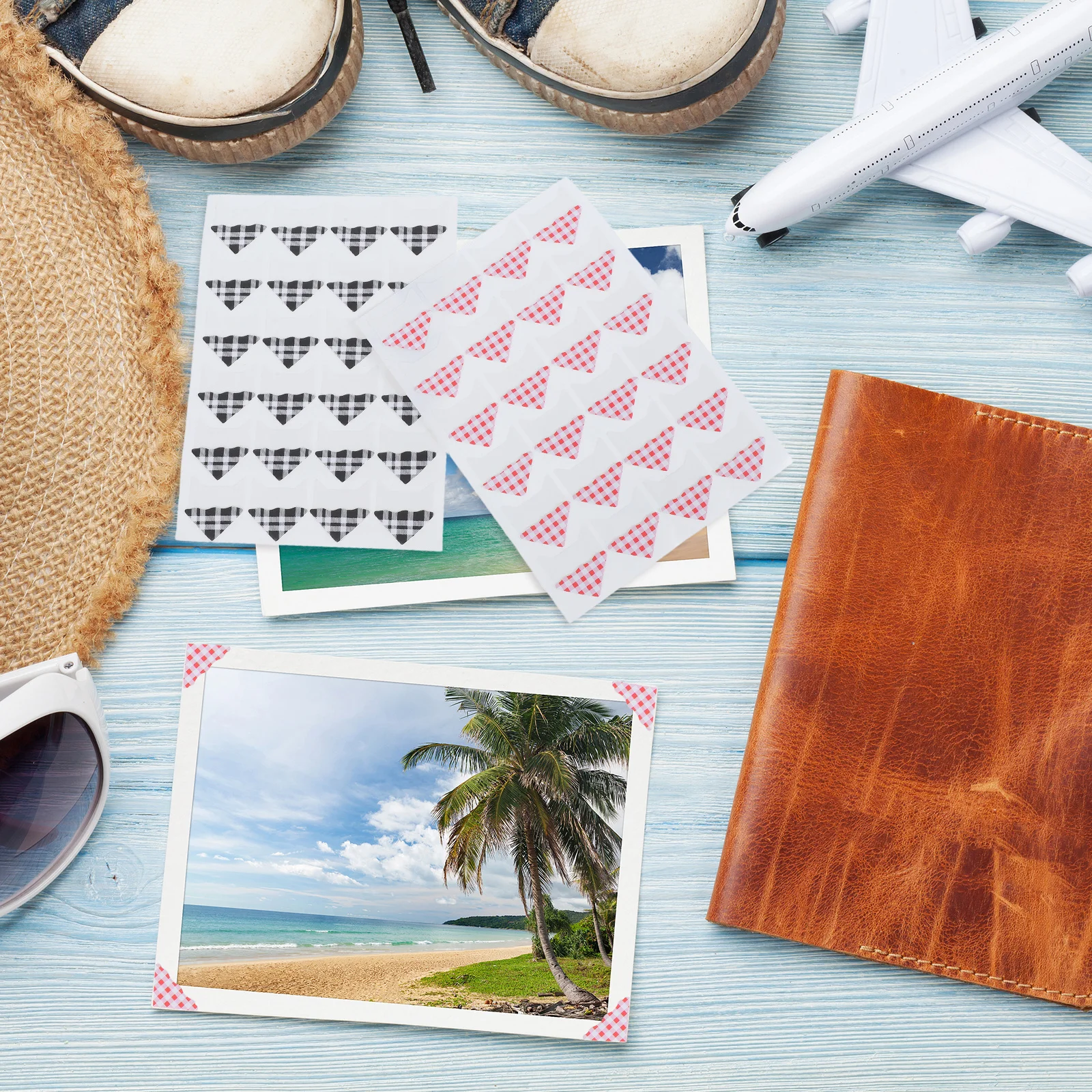 

10 Sheets Vintage Photo Corner Stickers Self Adhesive for Scrapbooking Photo Album Journals Cards Picture Mounting Corners
