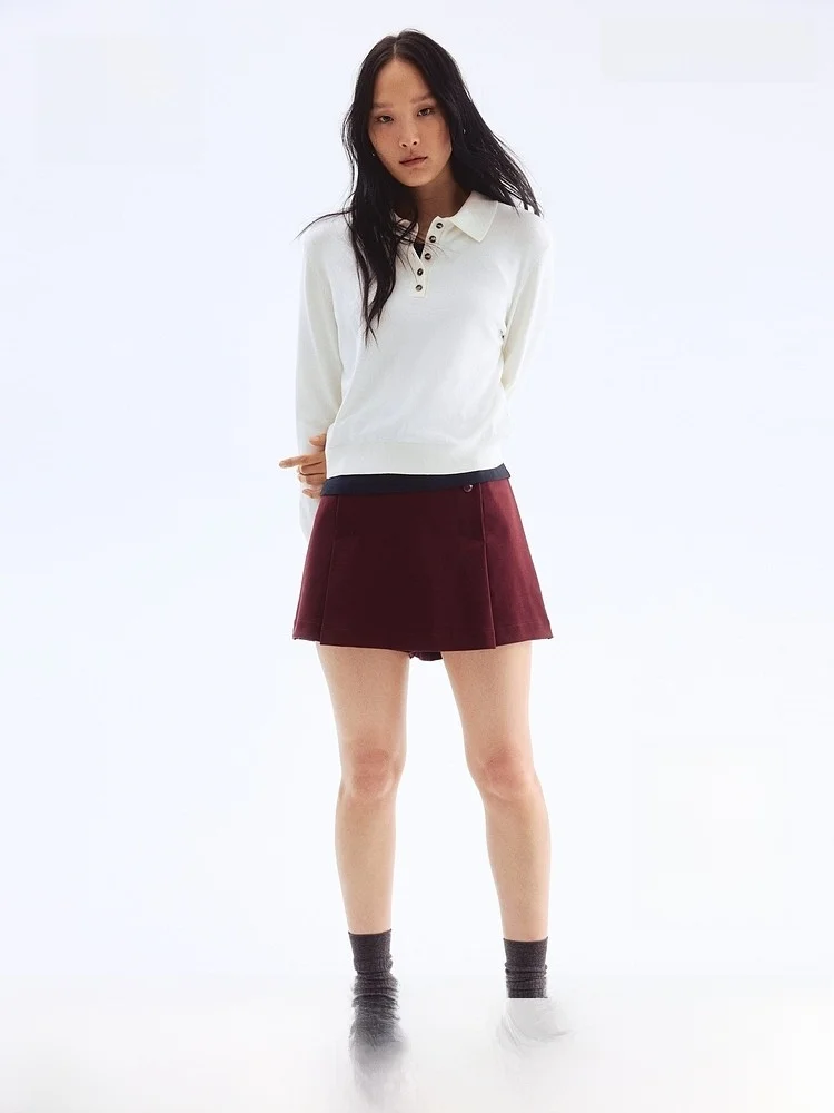 

Широкие брюки с высокой талией, весенняя коллекция, дизайн на пуговицах спереди, повседневные удобные женские модные брюки H & M 2957