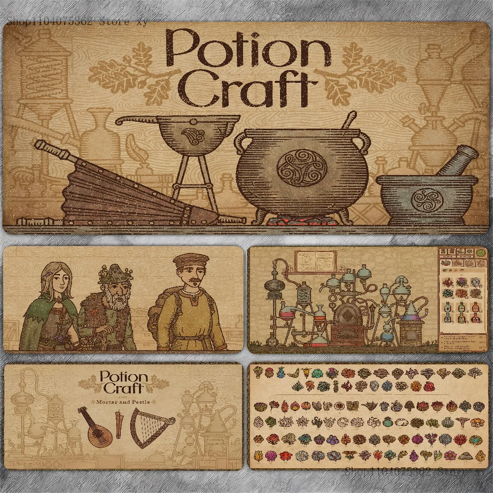 Game Potion Craft Mousepad Large Keyboard Desk Mat Gaming Mouse Pad LockEdge Non-slip Mat