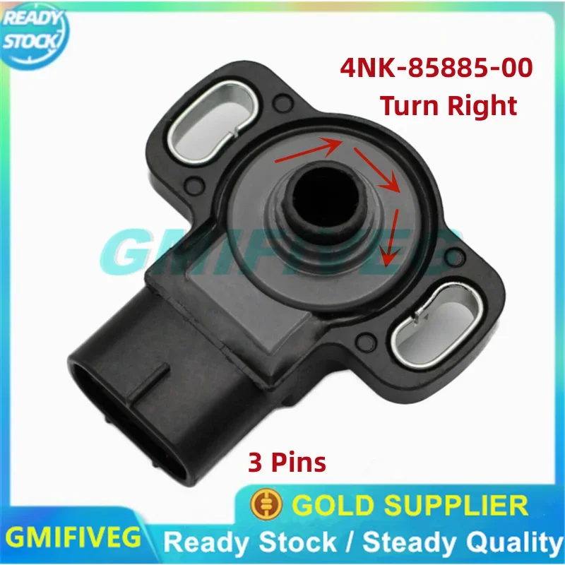 

4NK-85885-00-00 Turn Right Clockwise Throttle Position TPS Sensor 3 Pins for Yamaha R1 FZ6 FZ1 4NK858850000 4NK 85885 00 00