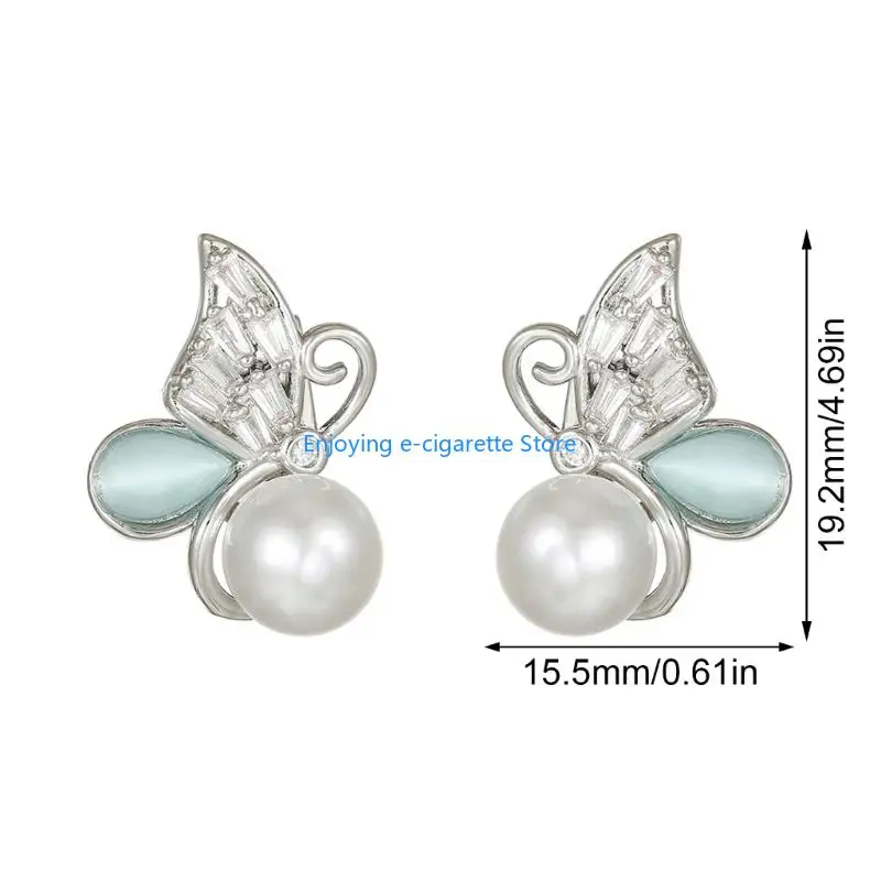 Packung mit 2 eleganten Schmetterlings-Ohrclips für Freeclip1/2-Ohrhörer mit Charm-Schnalle Y4QF – Detail 6
