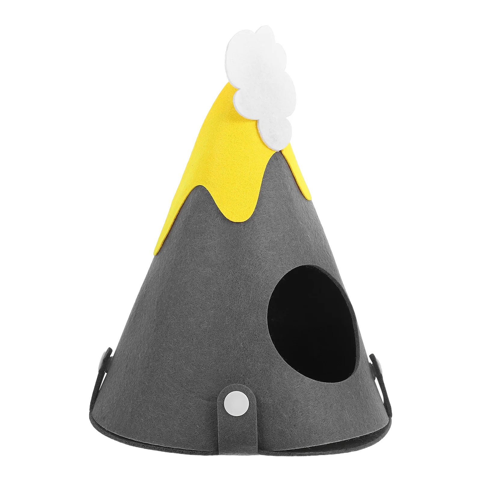 

Volcano Shape Cozy Felt Hideout Small Animal Bed Washable Warm Shelter Pet Hut for Hamsters Hedgehogs Guinea Pigs