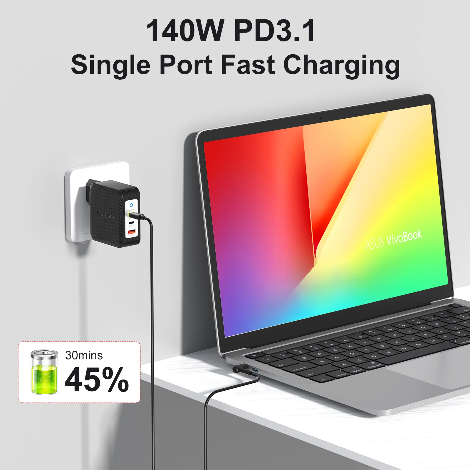 20 В, 6 А, 120 Вт, 4,5X3,0 мм, 140 Вт, адаптер GAN, зарядное устройство для ноутбука Asus UX533 UX534 UX534F UX534FT UX534FA UX534FTC UX564 UX534FAC