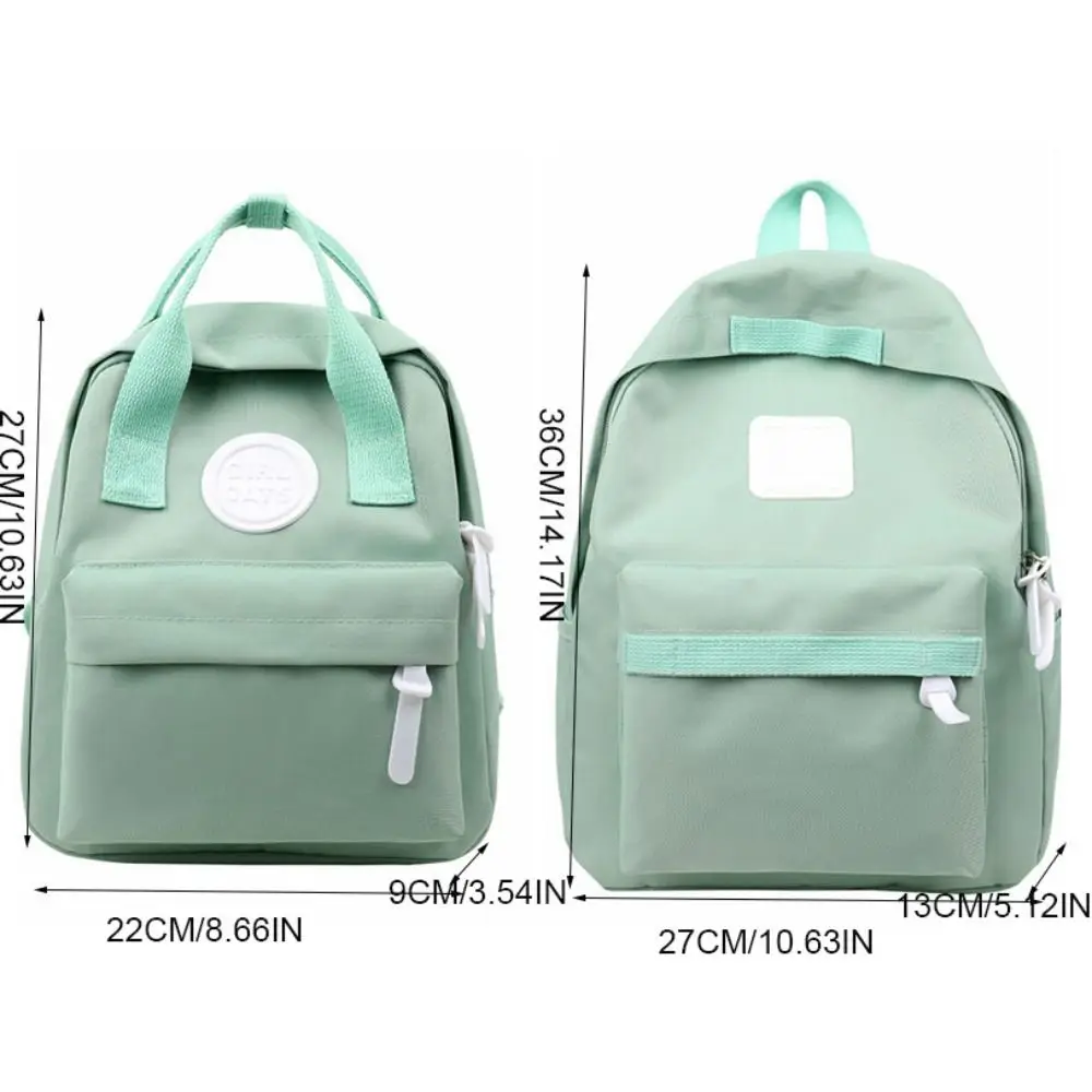 Solid Color Children Backpack Oxford Cloth Anti-theft Student School Bag Handbag Korean Style Canvas Rucksack Travel