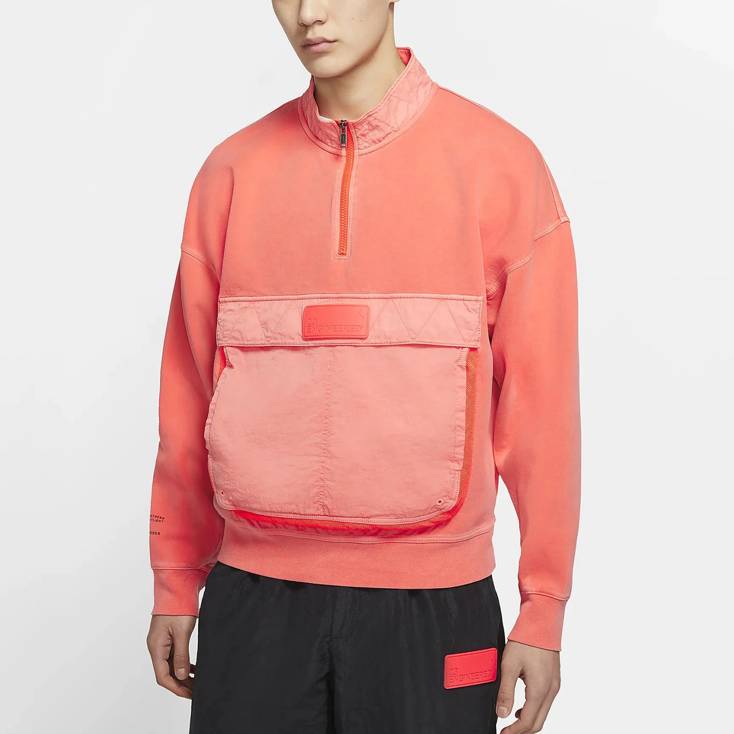 Nike genuine JORDAN men's stand up collar pullover sports half zip hoodie CJ5998-612