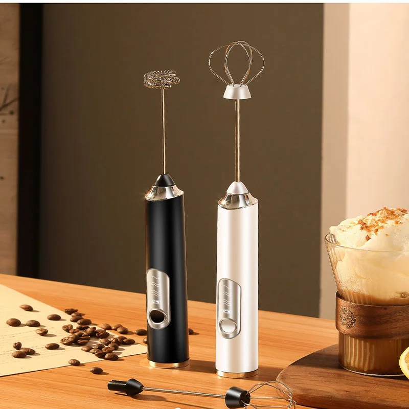 

Electric Milk Frother Handheld 304 Stainless Steel, Coffee/Liquor Mixer, Milk Foamer, Egg Beater & Shaker for Home Use