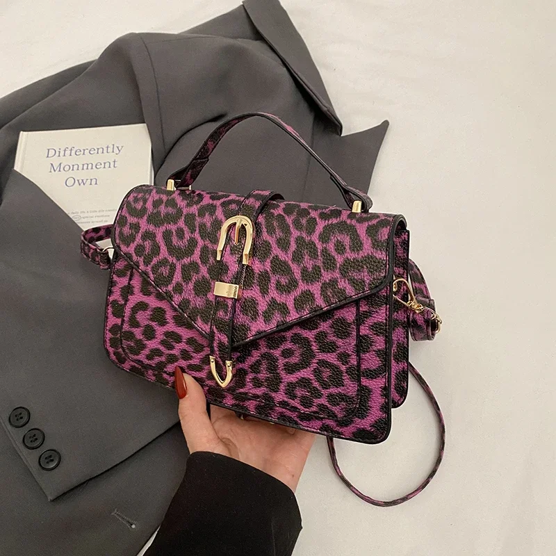 

Classic Women Bag Vintage Leopard Printing Shoulder Bags 2025 Small PU Leather Crossbody Bags For Women Famous Brand Handbags