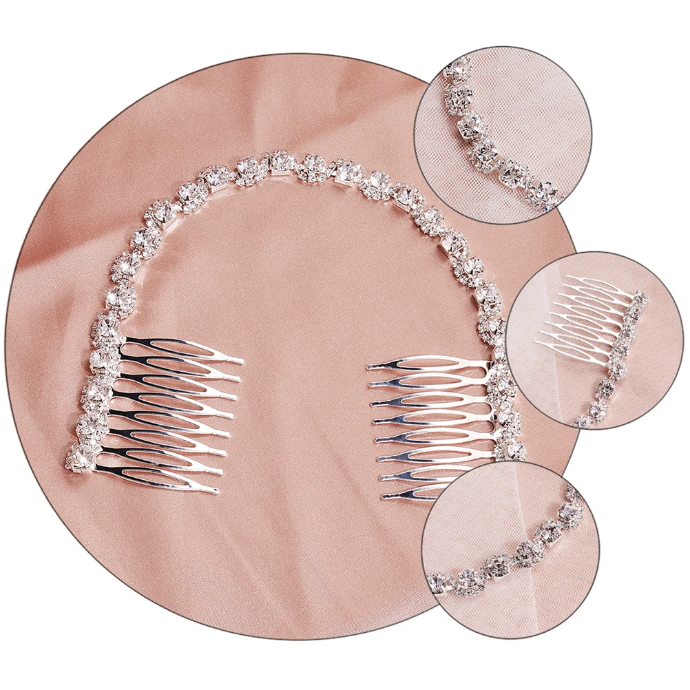 

Crystal Hair Comb Bridal Alloy Creative Beautiful Hairpin Exquisite Jewelry Charming Adornment Miss