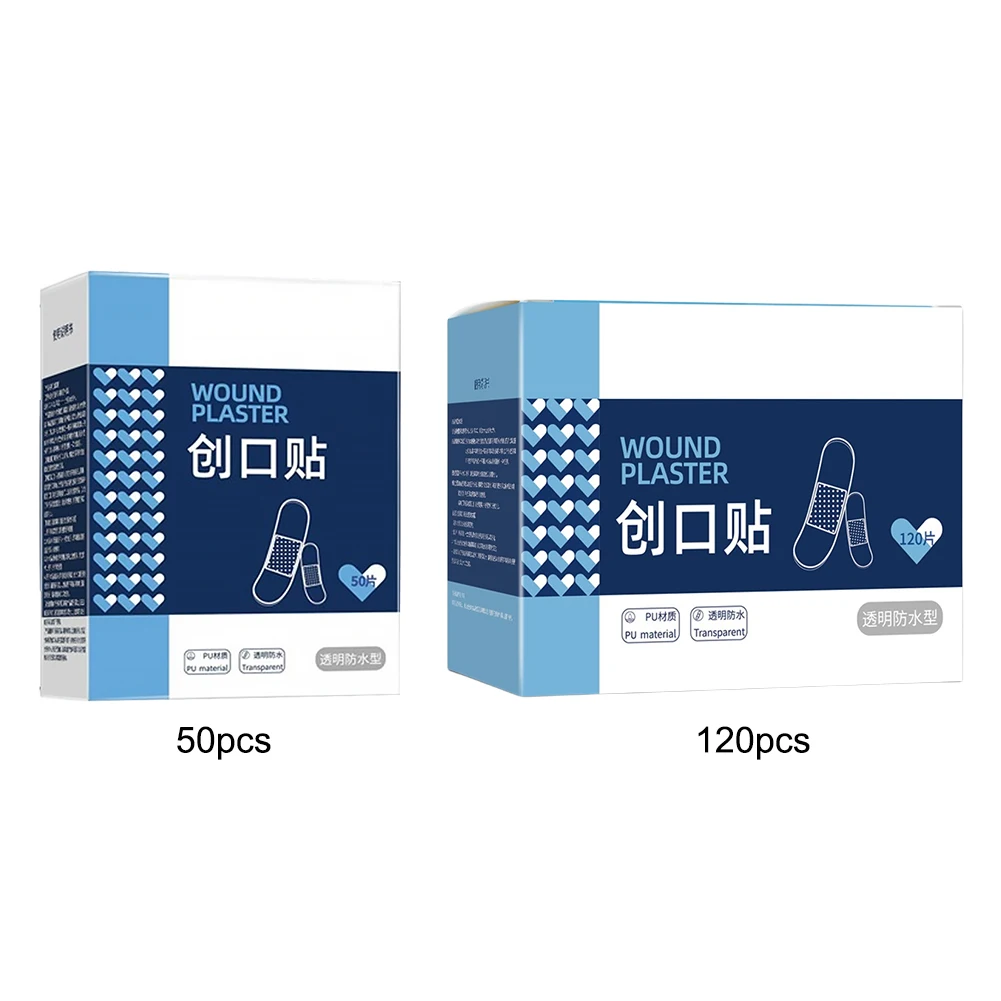 50/120 قطعة شرائط الجرح مقاوم للماء بقع منحنية غير مرئية مقاوم للماء ضمادات لاصقة للرياضة الاستحمام واقية الإسعافات الأولية #2
