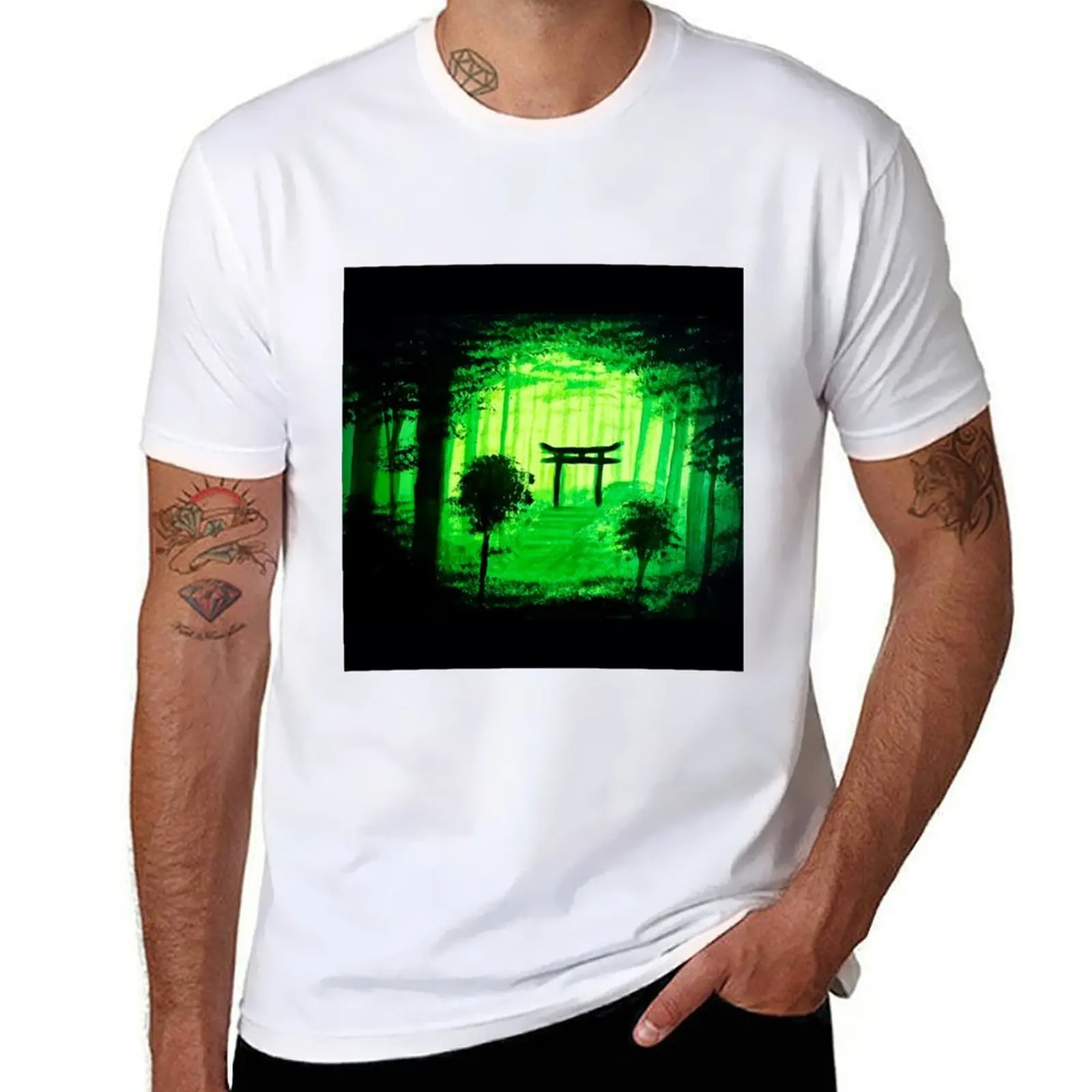

Green forest T-Shirt t shirt custom print man t shirts graphic T-Shirt