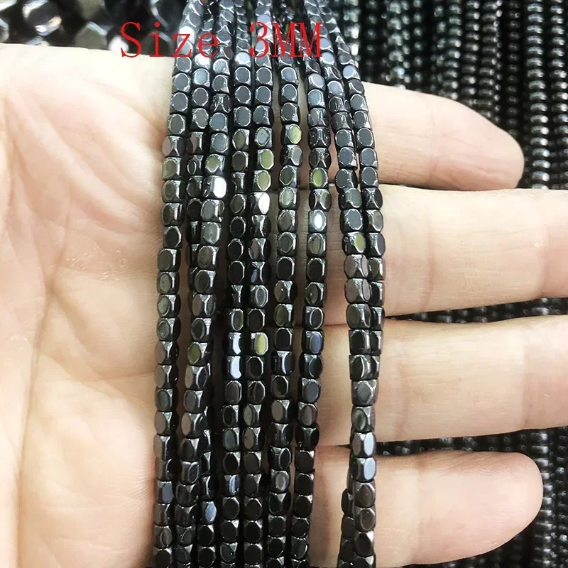 Natural Stone Beads Arrow Black Hematite Loose Spacer Beads for Jewelry Making Needlework DIY Bracelets Charm Accessories 1-10MM