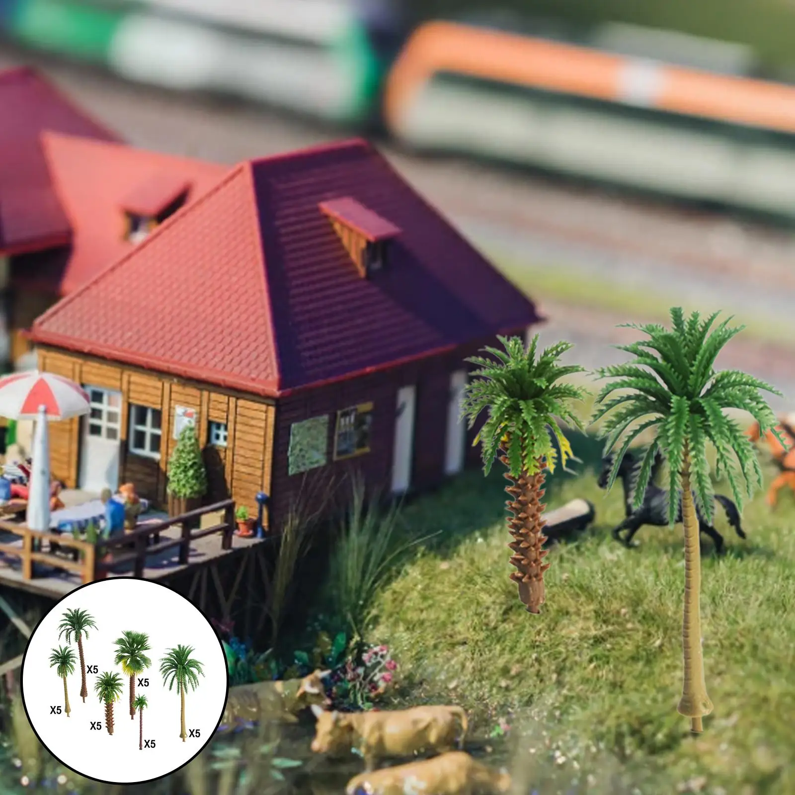 

Пластиковые миниатюрные деревья для ландшафтного дизайна, декор для железнодорожных диорам и архитектурных моделей