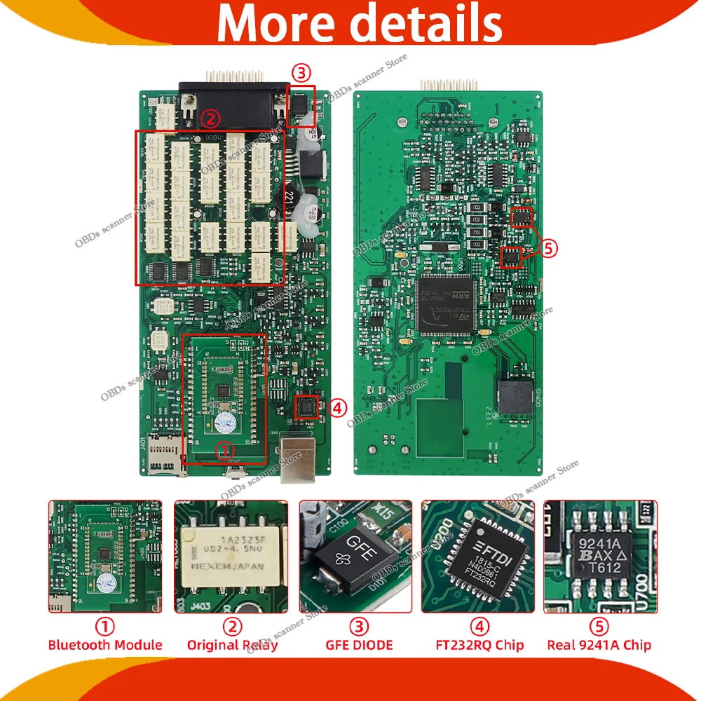 2026 New Real 9241A Chip Single 2021 Auto DS Free Keygen Diagnostics For Car Truck Cable Obd2 Scanner Vcds 150e 3201 VCI