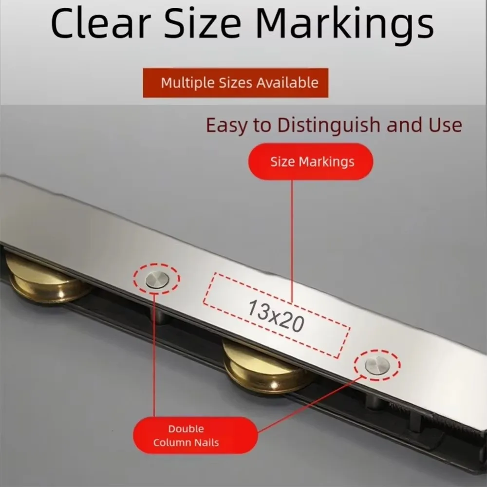 باب من الفولاذ المقاوم للصدأ انزلاق الأسطوانة عجلة نحاسية مزدوجة تحمل بكرات فتحة عجلة بكرة النافذة الصامتة #1