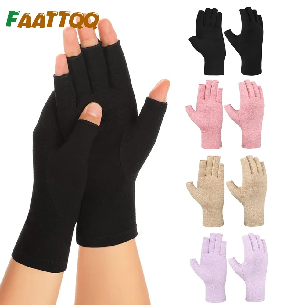 

FAATTQQ 1Pair Arthritis Gloves Wrist Support Joint Pain Relief Hand Brace Women Men Therapy Wristband Compression Gloves