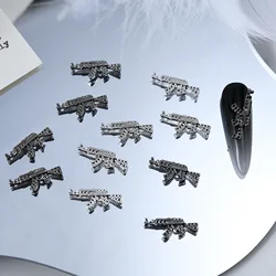 20 pz Retro Argento Pistola Pendenti E Ciondoli Per Unghie In Lega di Lusso Gioielli Per Unghie 3D 3D Metallo A-K/47 Pistola Decorazione Del Chiodo 6*16mm Accessori Per Manicure