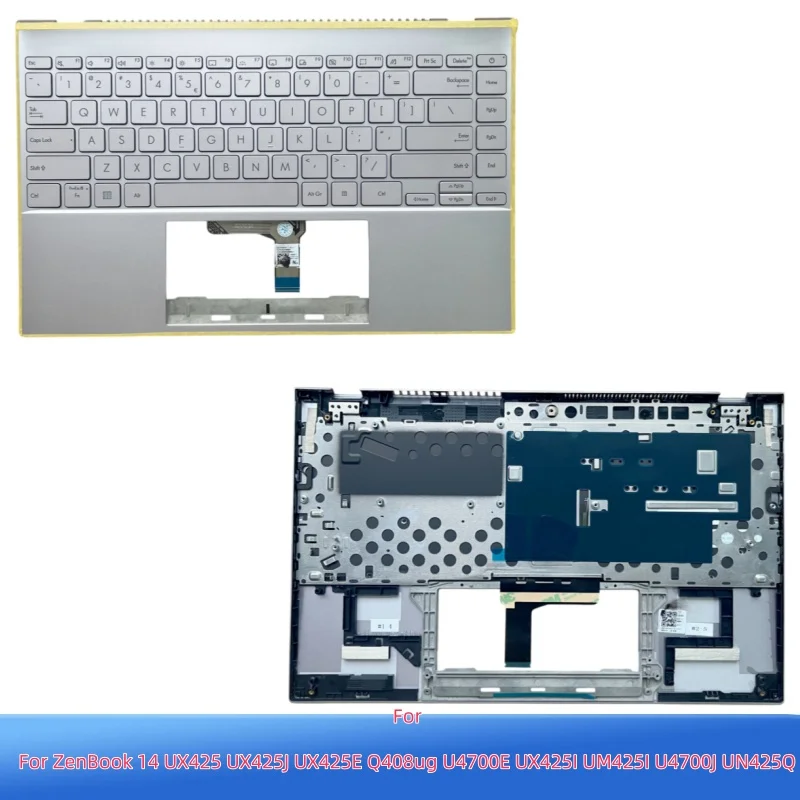 New Shell For ZenBook 14 UX425 UX425J UX425E Q408ug U4700E UX425I UM425I U4700J UN425Q Upper Case Palmrest Cover C Shell US KB