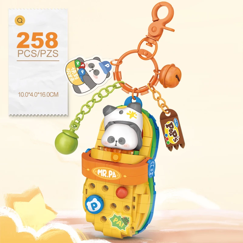 Encantos de bolsa LOZ, kits de modelo, chaveiros de brinquedo, pingentes de blocos de construção, decorações criativas para casa, presentes de aniversário para meninas