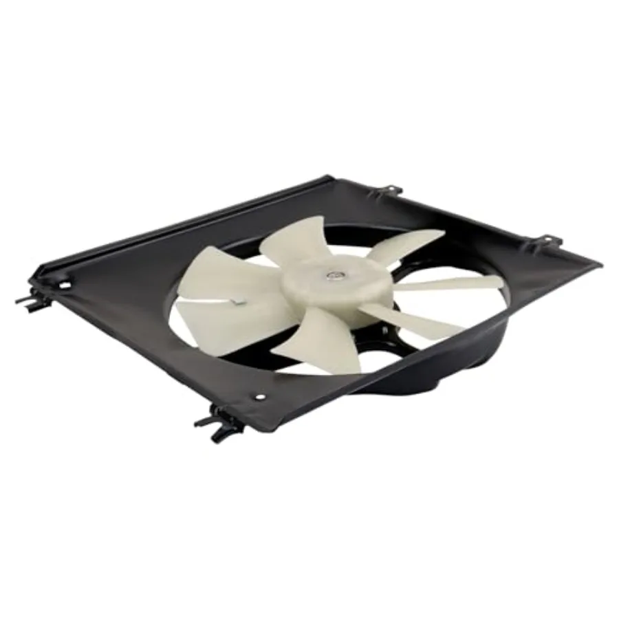 A/C condenser cooling fan assembly for 2009-2012 Acura TL, durable plastic housing, black, direct-fit OEM replacement with enha view 5